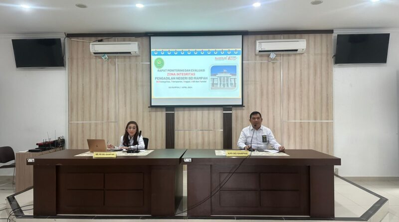 Rapat Monitoring dan Evaluasi Pengadilan Negeri Sei Rampah